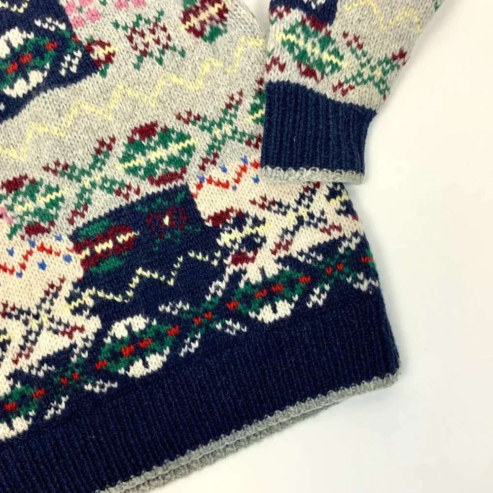 Vintage Susann D Fair Isle Wool Knit Winter Sweater Sz M - Picture 9 of 16